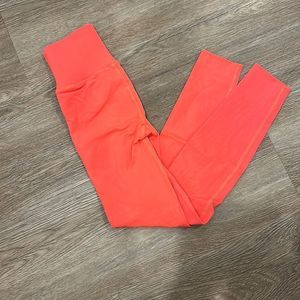 Fabletics Sculpt Knit Bright Orange Leggings
